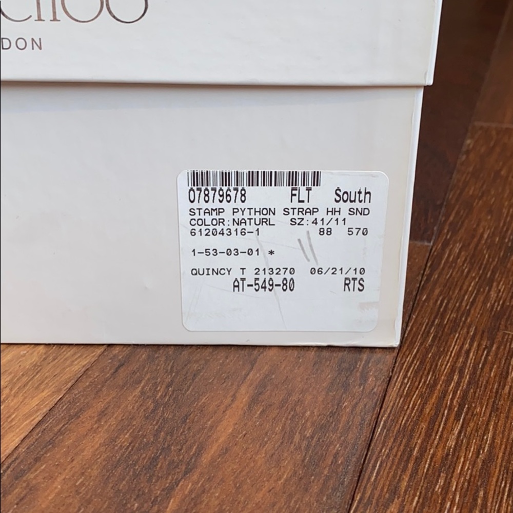 Jimmy Choo Python Sandals Heels 41 - image 7